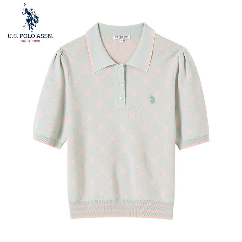 U.S. Polo Assn. Женская летняя прохладная футболка-поло с коротким рукавом