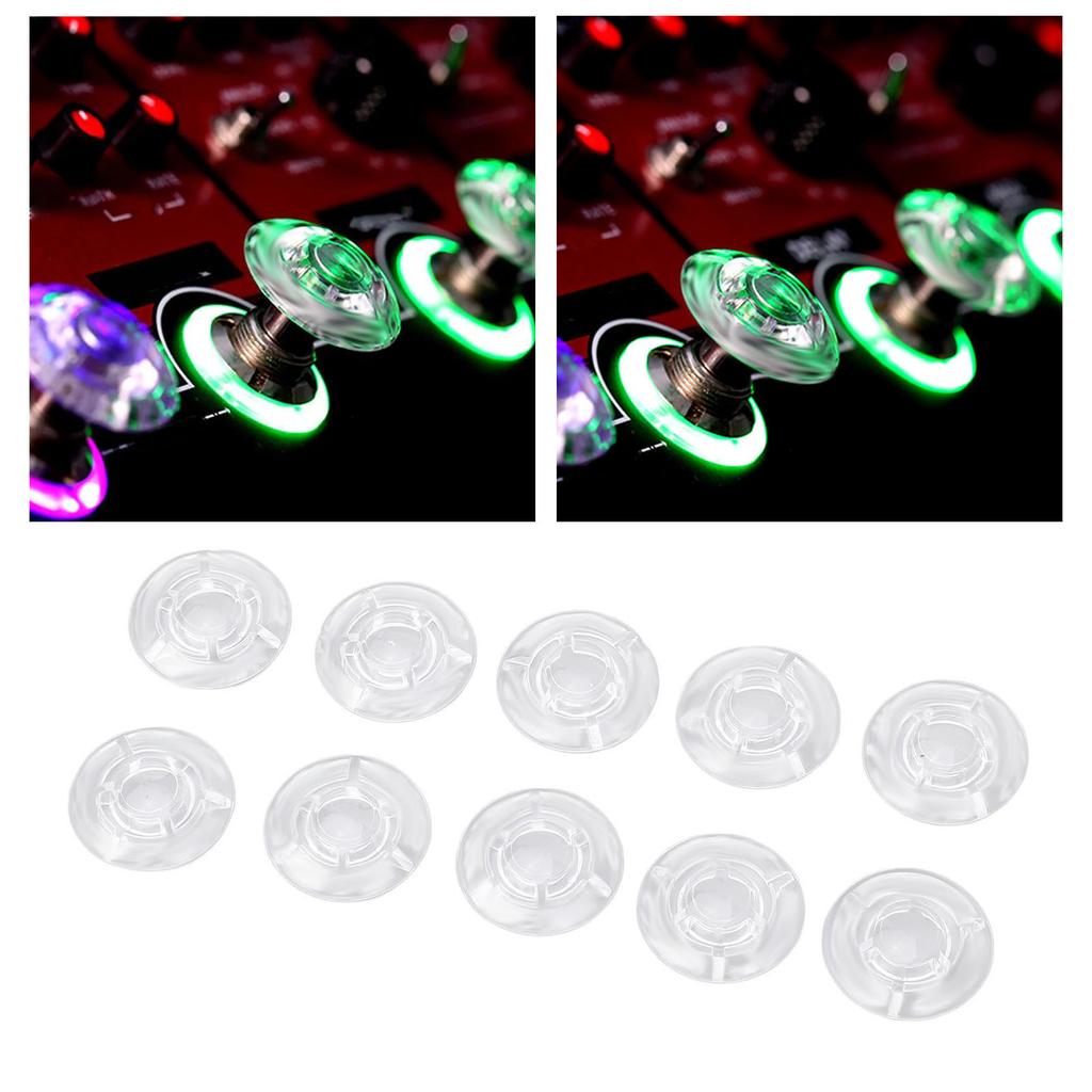 10Pcs Guitar Effect Pedal Footswitch Topper ABS Clear Single Pedal Footswitch Topper 10mm