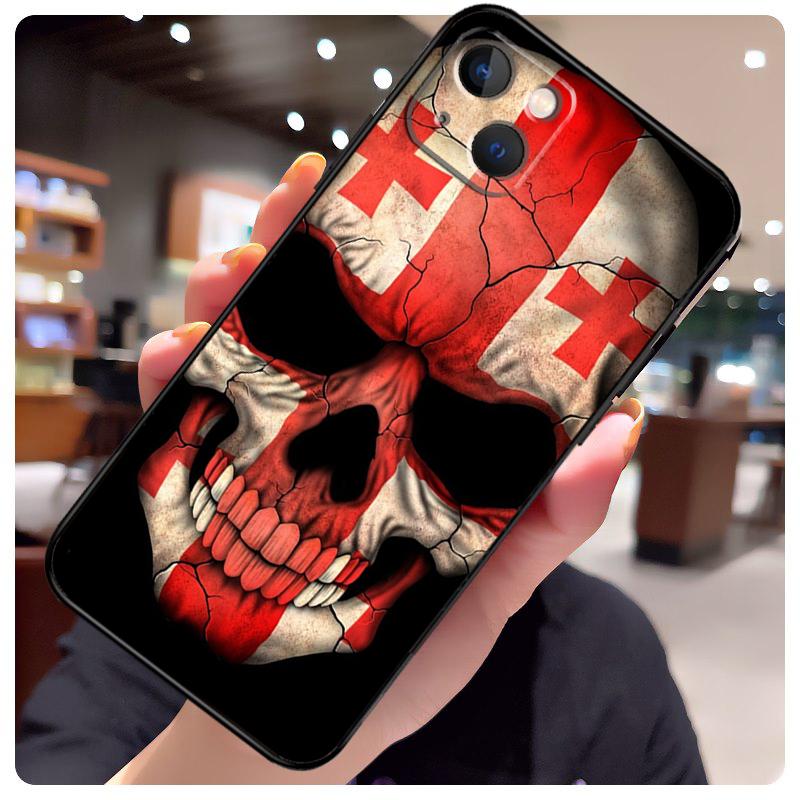 Кейс с грубым флагом Грузии для iPhone 15 Pro Max 14 13 12 11 16 17 Pro Max mini 15 16 Plus 16e 17 Air Чехол для телефона