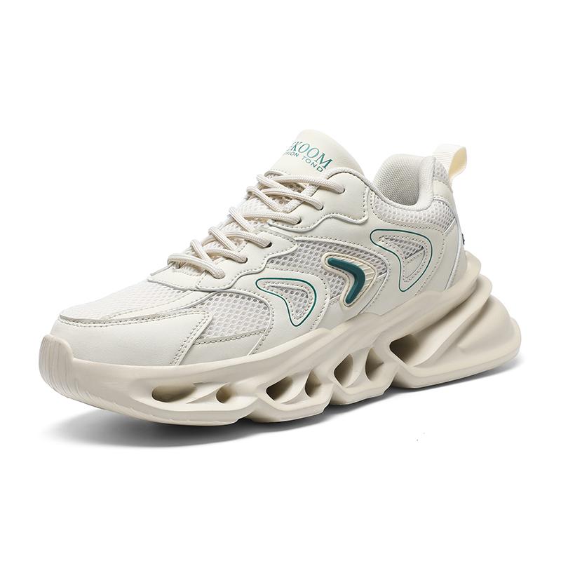 New Summer Men'S Shoes Breathable Running Shoes Lightweight Lace-Up Non-Slip Sports Tennis Shoes Fashionable Blade Sneakers