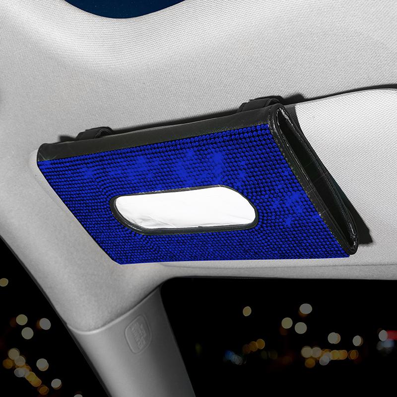 Универсальная кристальная автомобильная коробка для салфеток, держатель для салфеток на солнцезащитный козырек, автомобильный скучный розовый декор, блестящий держатель для бумажных полотенец, аксессуары для девочек