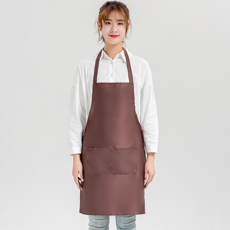 Индивидуальные фартуки цвета персиковой кожи: Современные однотонные цвета с персонализированными логотипами — идеально подходят для подарков и рекламы.