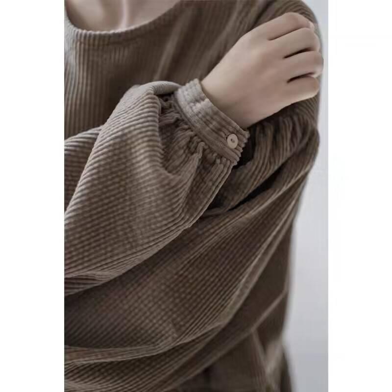 Милое платье с рукавами-фонариками, свободная юбка цвета хаки с длинными рукавами