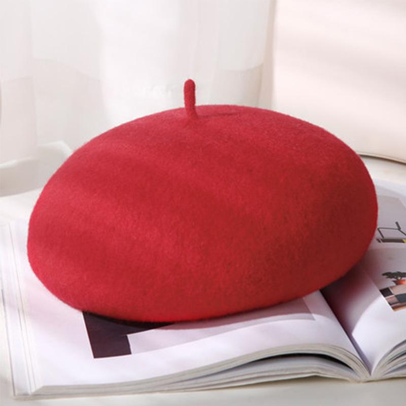 Women New Fashion Casual Breathable Knitted Linen Beret Hat Painter Cap Ladies Outdoor Beret in Winter Autumn