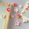 12Pcs Creative Whiteboard Cartoon Magnetic Sticker Fridge Magnet Pink Flower Resin Decorative Refrigerator Magnets