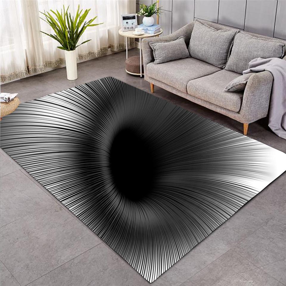 Вихревой напольный коврик для гостиной, коврик для двери крыльца, абстрактный геометрический оптический дверной коврик, нескользящий коврик, декоративный ковер для гостиной