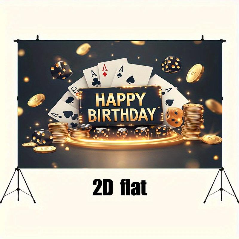 1 Piece 2D Background Cloth "Birthday Party Background Cloth, High-end Shiny Design"