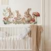 Cartoon Bunny Mushroom Bedroom Living Room Home Background Beautification Decoration Wall Stickers
