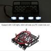 Small Size Roof Rack Luggage With LED Light Quadrate for SCX10 1/10 RC Car (4 White)