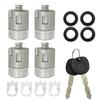 4x Door Lock Cylinder & 2 Keys For 01-10 Chevrolet Express 1500-3500 Blazer S10