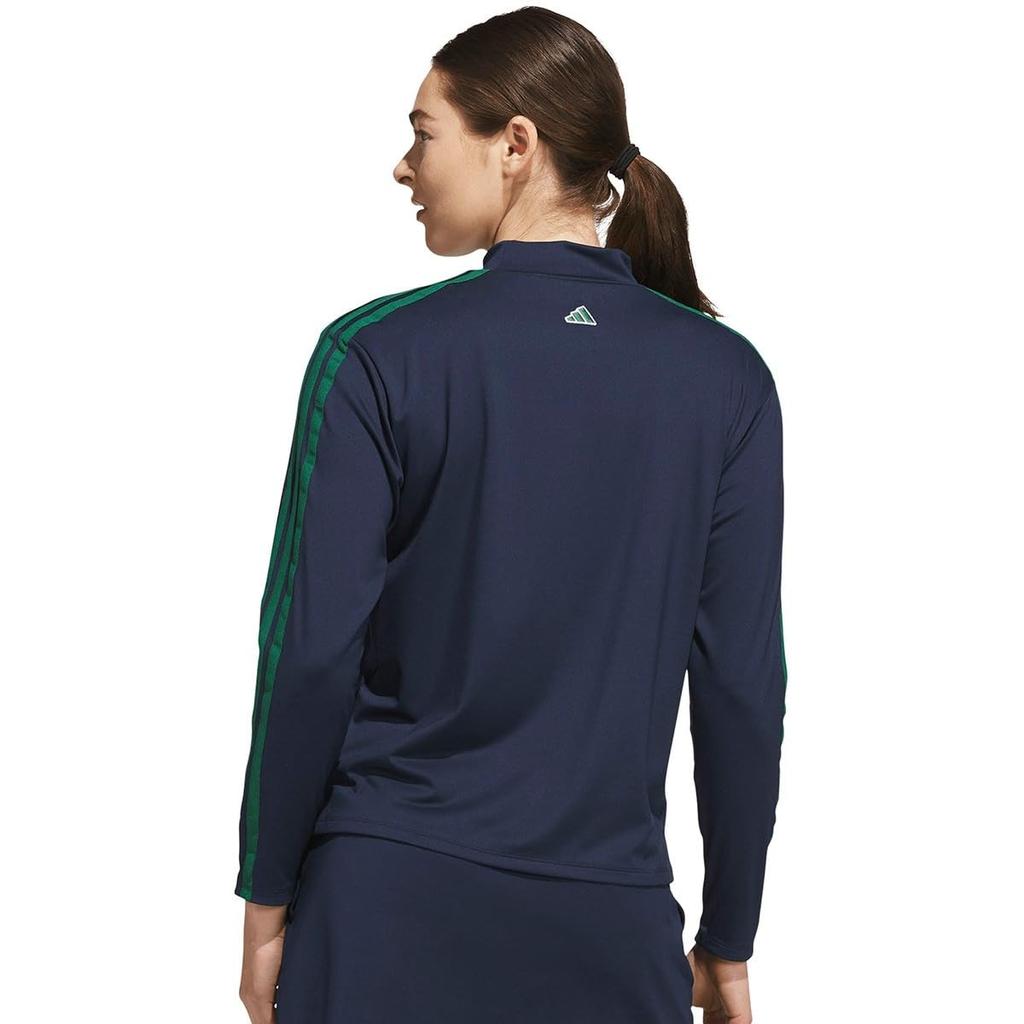 adidas Three Stripes Mock Neck Long Sleeve Shirt College Navy J/XL WX566 KG2175