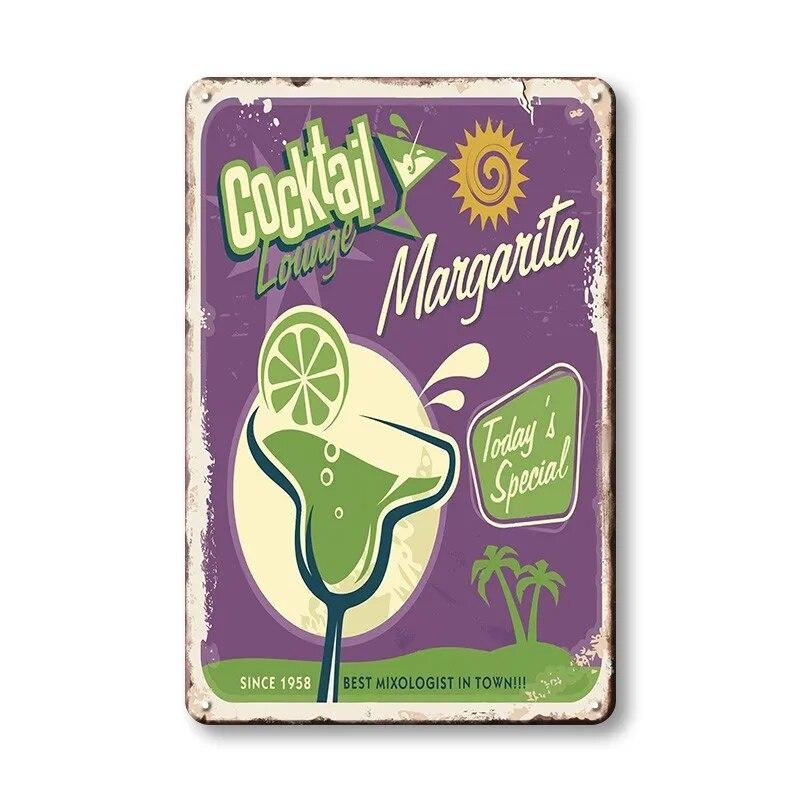 Винтажные постеры, жестяные вывески для коктейлей, металлическая доска, пивная ретро-тарелка, декоративная железная картина для бара, паба, человек, пещерное искусство, Настенный декор