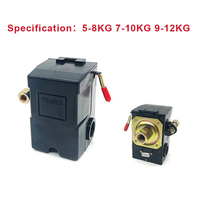 Переключатель давления воздуха для компрессора, 4 порта, 95-120 PSI, 16-20 А, безопасный выключатель компрессора, запасные части для компрессора