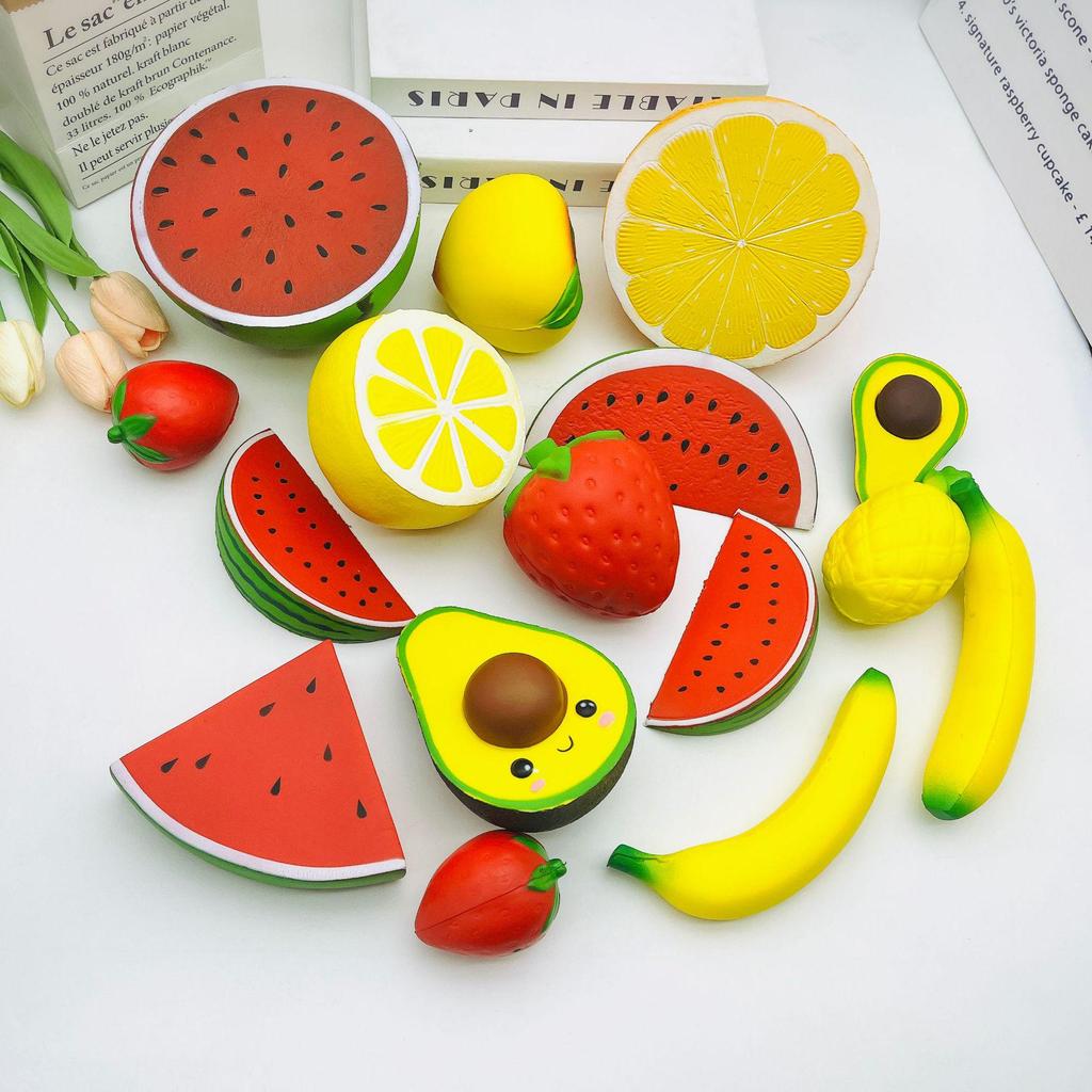 Межграничные фруктовые игрушки-антистресс - Арбуз, Банан, Апельсин, Клубника, Лимон