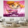 Custom Name PAW Patrol Print Tapestry, Backdrop, Easy Setup, Ideal for Bedroom, Office & Living Room, with Aesthetic Wall Hanging Decor.