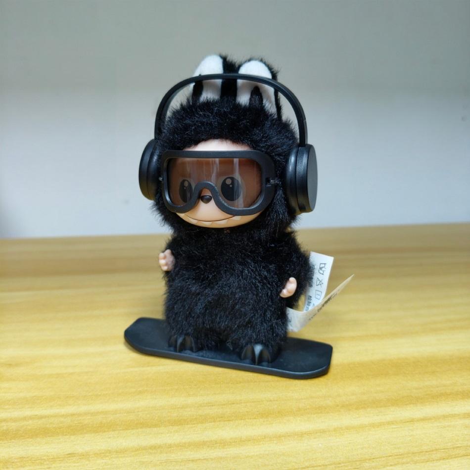 Мини-серия Labubu: сменная одежда для фигурки Labubu 4.0, плюшевый виниловый кулон, наушники, очки, набор для сноубординга, аксессуары, подарок.