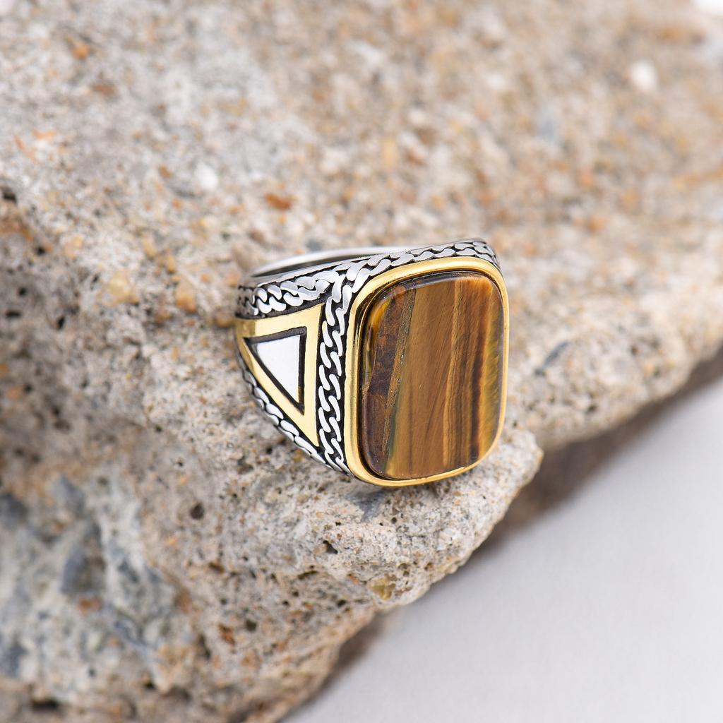 R3427 Мужские высококачественные кольца из нержавеющей стали 316L с ониксом разных форм, трендовые украшения