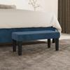 346642 vidaXL Bench Dark Blue 70x30x30 Cm Velvet