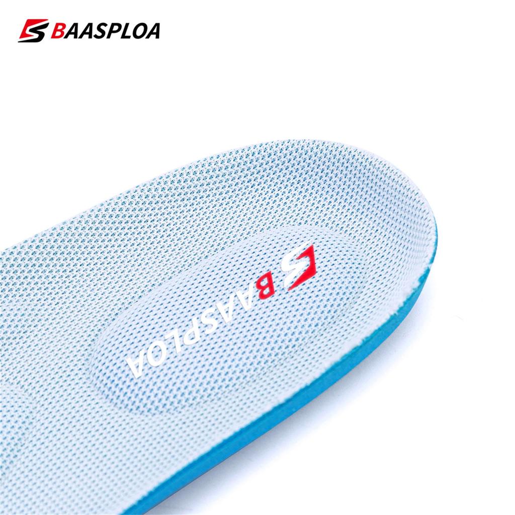 BAASPLOA Мужские и женские стельки-дезодоранты, нескользящие мягкие амортизирующие спортивные стельки для спортивной обуви, дышащие, энергичные хлопковые спортивные стельки