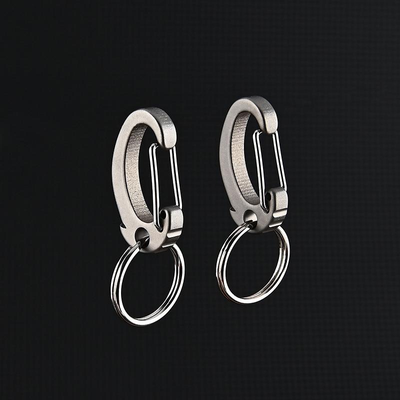 Титановый сплав прочный карабин брелок быстросъемные крючки с кольцом для ключей