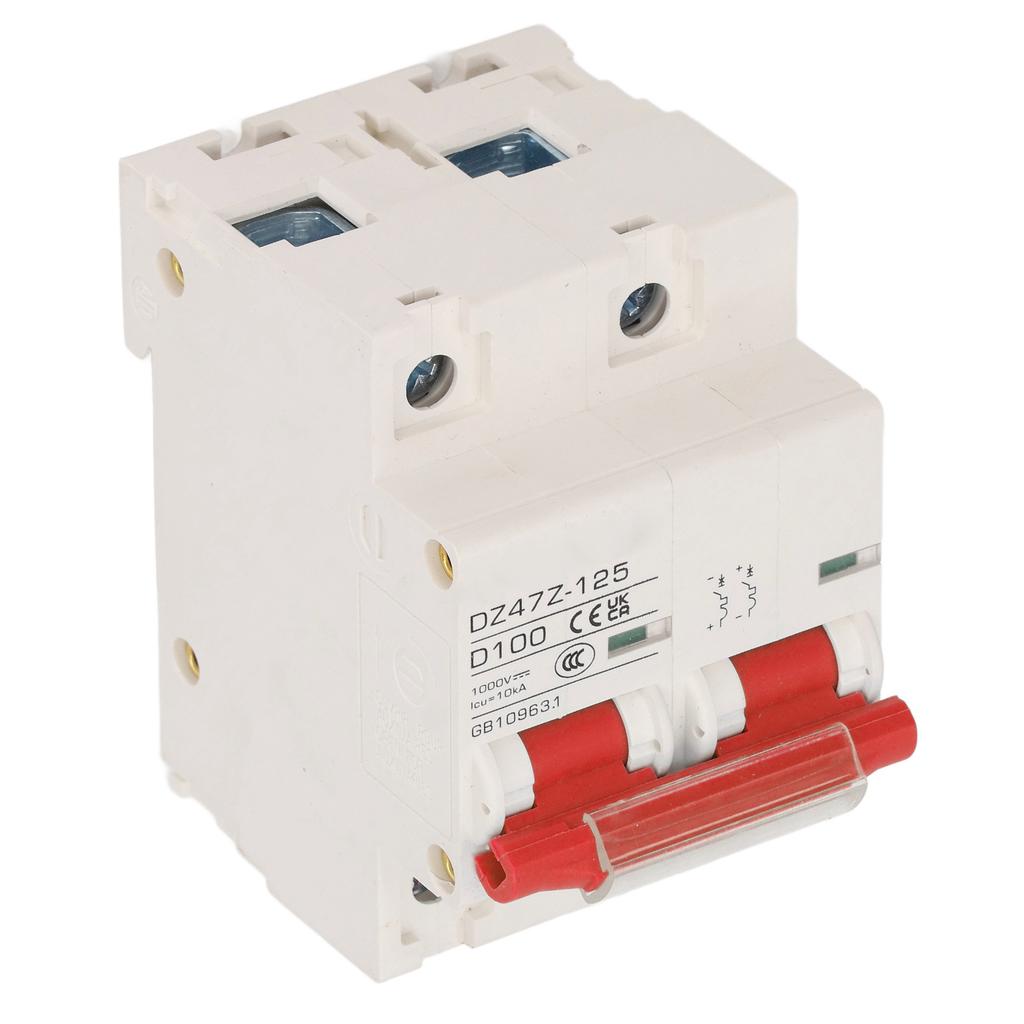 Circuit Breaker 2P D 47 125 100A DIN Rail ature Circuit Breaker for Solar PV System 1000V