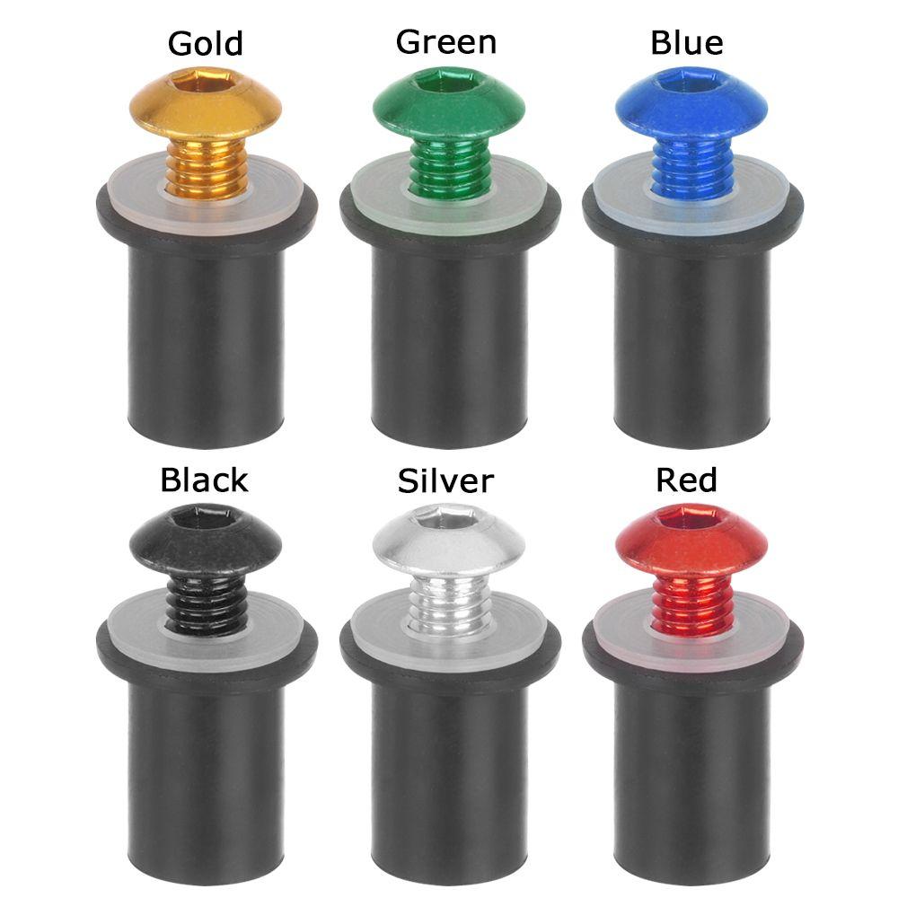 10Pcs M5 x 15mm Moto Decor CNC Windshield Bolt Motorcycle Windscreen Screw Kit Nuts Fastener