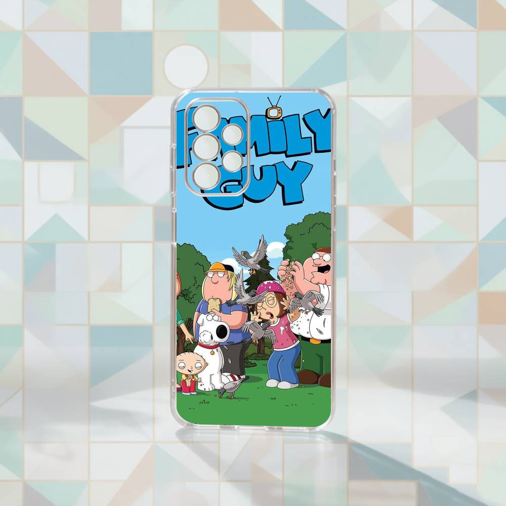 Cartoon F-Family Funny Guy1 Phone Case For Samsung S25,S24,S21,S22,S23,S30,Ultra,S20,Plus,Fe Transparent Cover