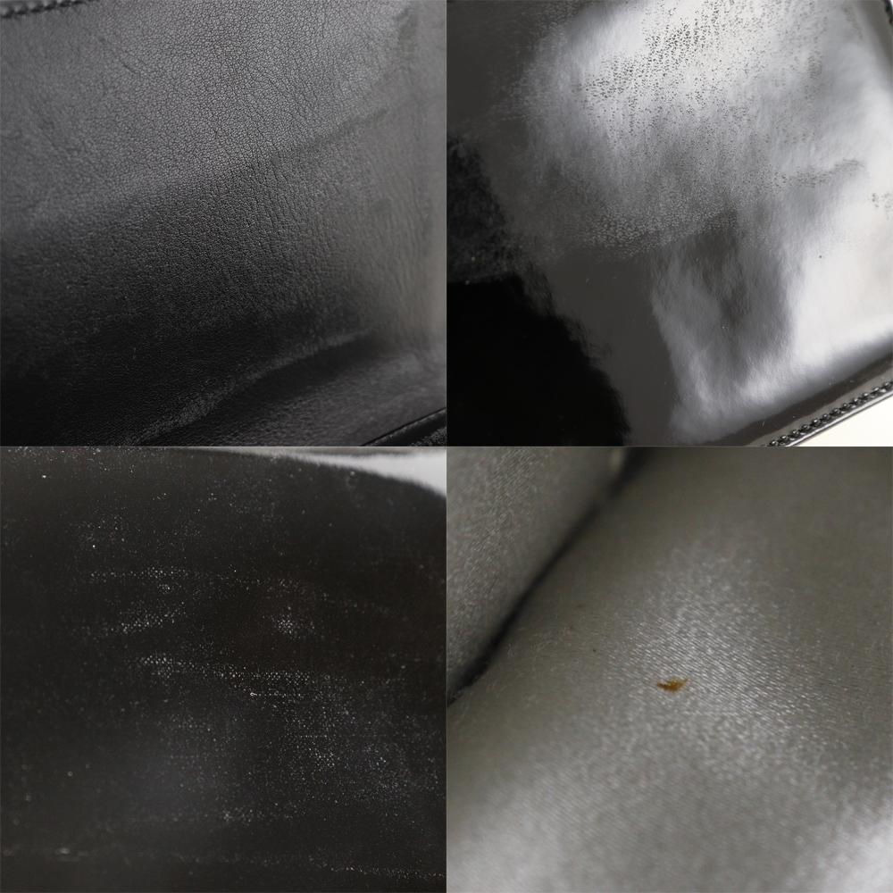 Salvatore Ferragamo Сумка через плечо на цепочке 21-4384 2-в-1 клатч черный эмаль Женская Б/У