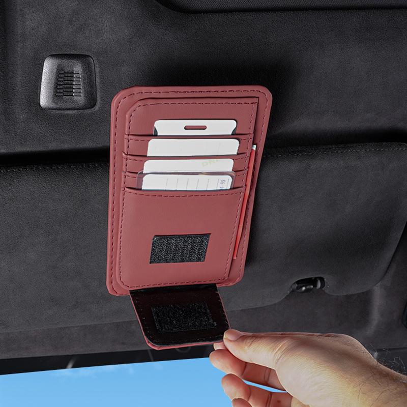 Sun Visor Card Bag Storage Clip Glasses Storage Accessories For Jeep Wrangler Rubicon Renegade Compass Grand Cherokee Patriot JK ALR1
