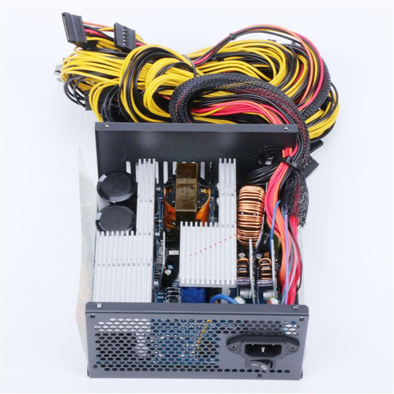 1Set 160V-240V Power Supply 2000W For 6 GPU Rig ereum Coin Mining 95 Gold