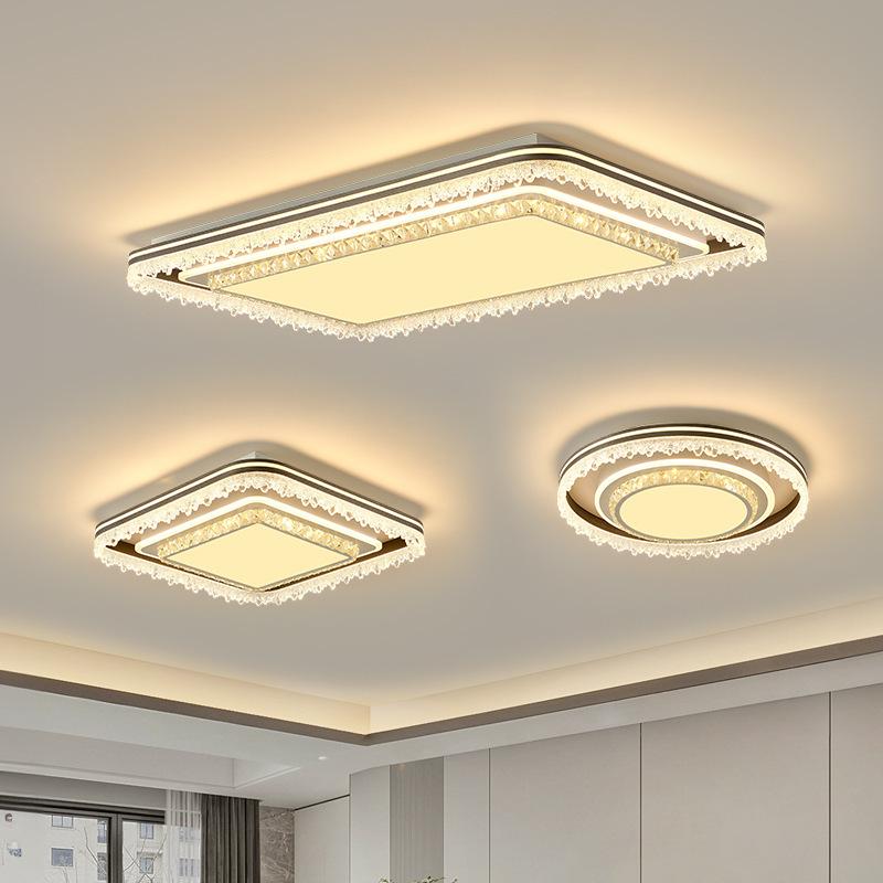 Modern Minimalist Crystal Ceiling Light for Bedroom, Living Room, and More