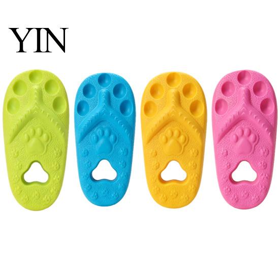 Bite Resistant Dog Toy for Aggressive Chewers Slipper Chew Toy, Puppy Teething Thong Sandal Shape, Interactive Safe EVA Material Fetch Small to Large