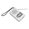 Portable Pocket Radio AM/FM Classic Elegant Design Silver Grey Battery Operated Radio for Home