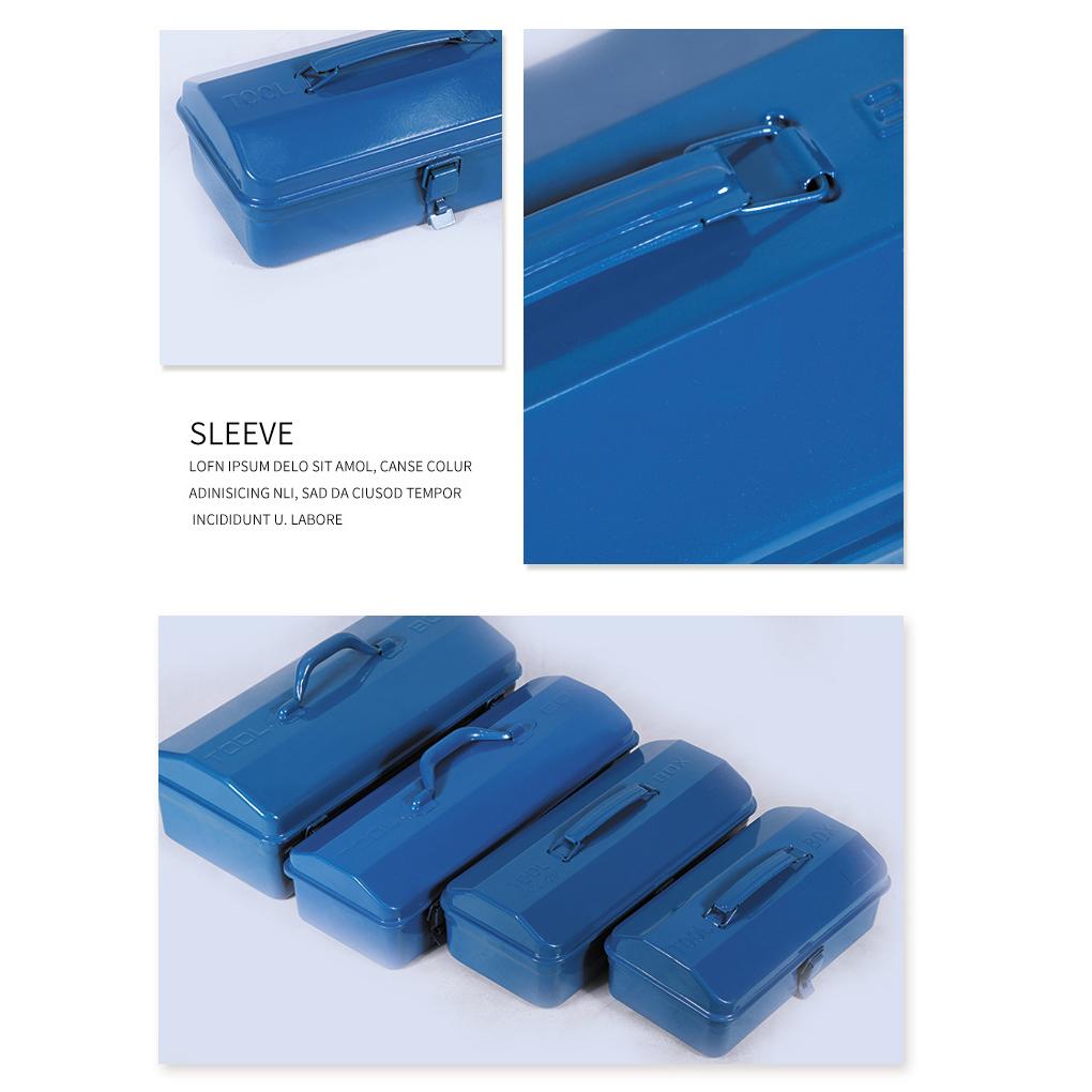 Железный ящик для инструментов, многоцелевой органайзер для хранения, металлический органайзер с ручкой, герметичный кейс для ручного ремонта инструментов для гаражной мастерской