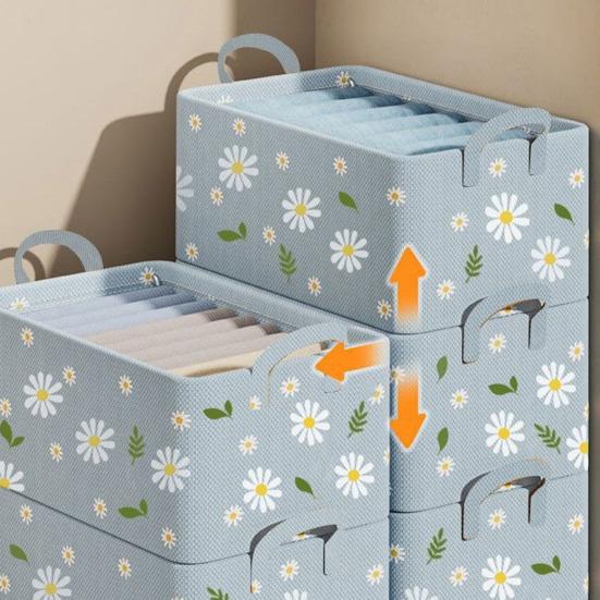 Yousheng Clothes Storage Box Classification with Handle Large Capacity Foldable Stoarge Wardrobe Drawer Organiser Trousers T-shirts Socks Storage Case