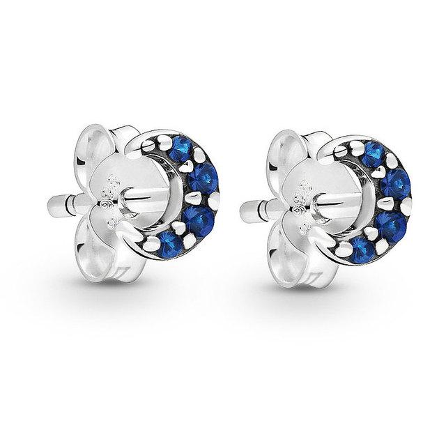 Гламурные двойные серьги-кольца из серебра 925 пробы для оригинальных гламурных ювелирных изделий своими руками