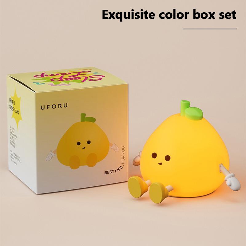 USB Rechargeable Night Light Orange Silicone Night Lights Touch Sensor Bedroom Bedside Cat Lamp With Remote For Kids Baby Gift