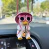 Аниме розовые качели утка украшение автомобиля кулон милый авто зеркало заднего вида подвесное украшение для женщин автомобильные аксессуары для салона