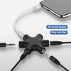 Male To 5 Female 3.5mm 3.5 Jack Audio Cable Splitter Earphone Splitter Share Adapter Audio Splitter