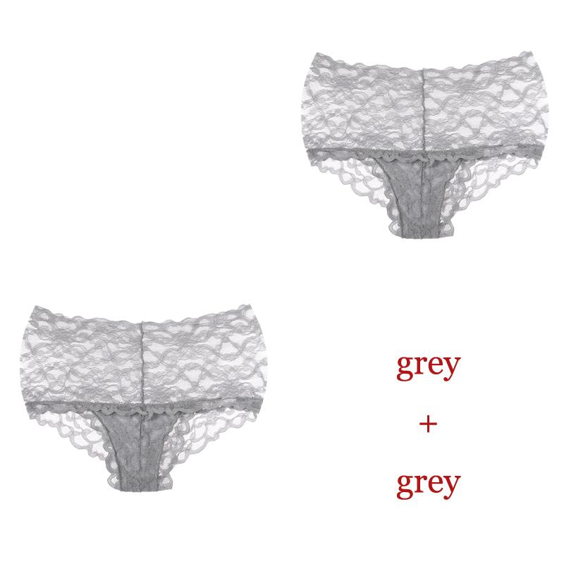 CINOON 2 шт./лот Новые трусики Женское кружевное нижнее белье Сексуальные трусы с высокой посадкой Вышивка Стринги Нижнее белье Однотонное Прозрачное Женское белье