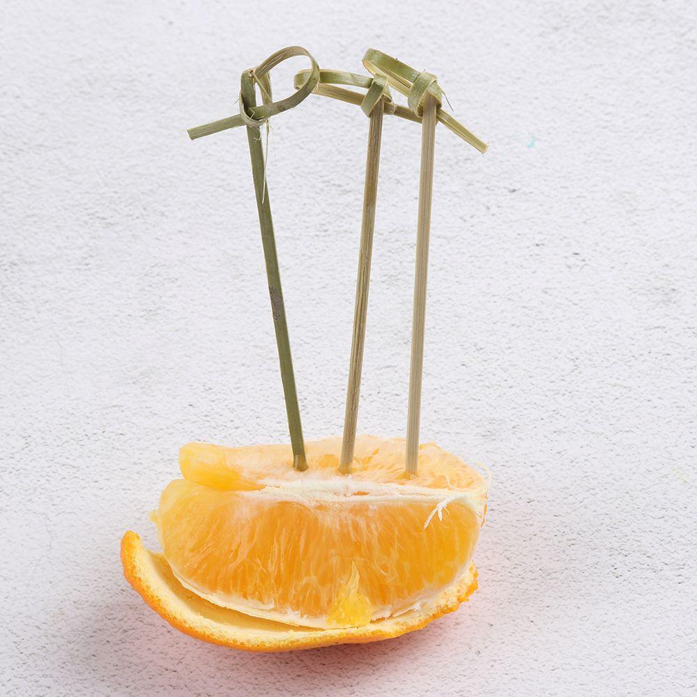 100 шт. Бытовая кухня и барный инструмент палочки для коктейлей вилки для фруктов бамбуковые шпажки с узелками