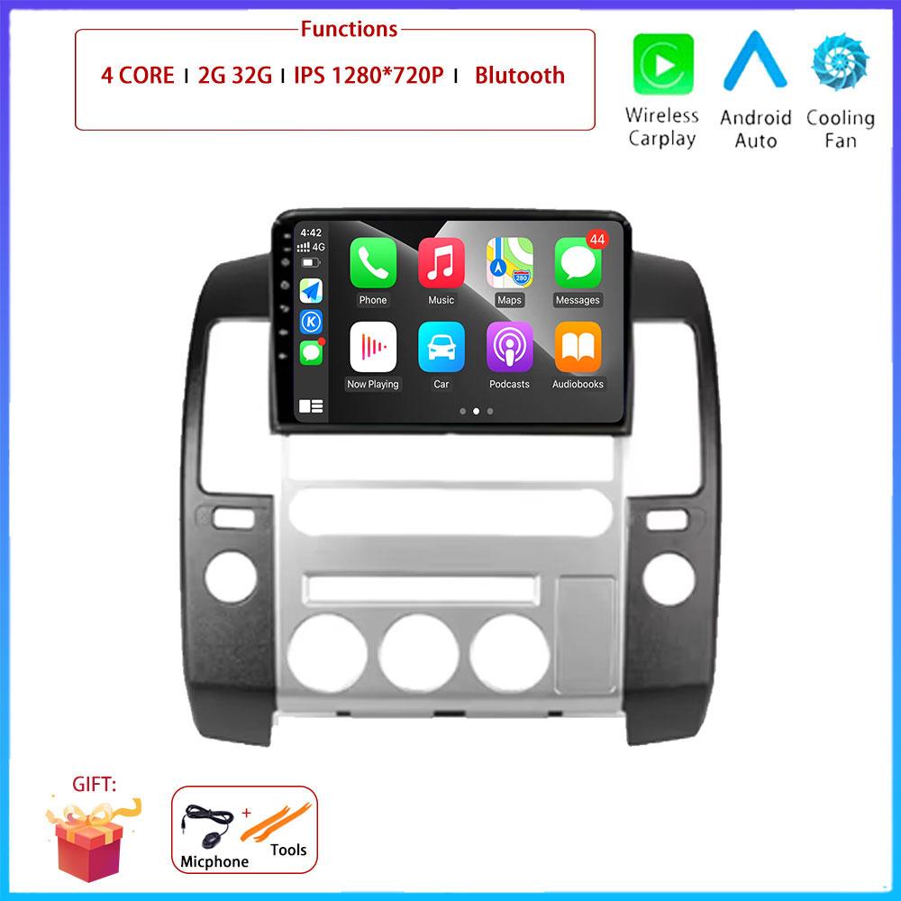 9-дюймовая ОС Android для Nissan Pathfinder R51 2004 - 2009 Автомобильный радиоприемник, стерео, мультимедиа, видео, GPS-навигатор, плеер с QLED-экраном BT 5.0