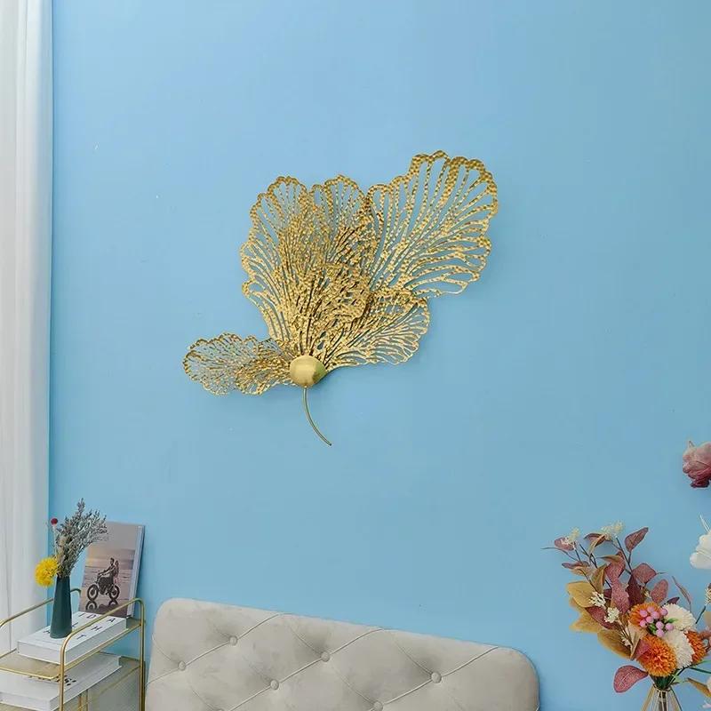 Nordic Luxury кованое железо павлинье перо настенная живопись офис отель бар настенные поделки дома гостиная настенная наклейка декор