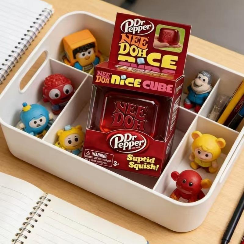 Schylling Dr Pepper x NeeDoh Nice Cube Сжимаемая игрушка Мягкий упругий кубик-антистресс Портативная сенсорная игрушка Подарок