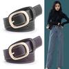 Простой кожаный ремень Универсальный поясной ремень Женская мода Брючные платья Ремни Украшение талии