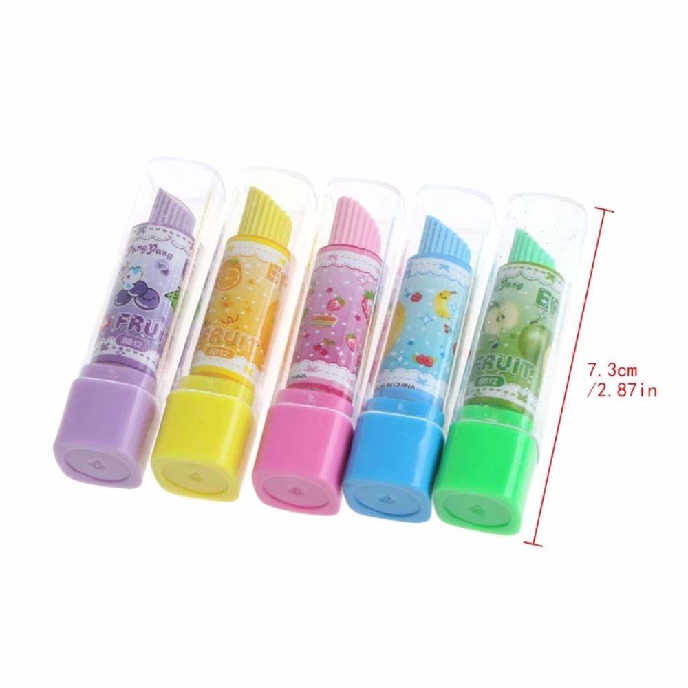 Office Supplies Children Gift Fruit Eraser Lipstick Eraser Stationery Rotary Rubber Eraser