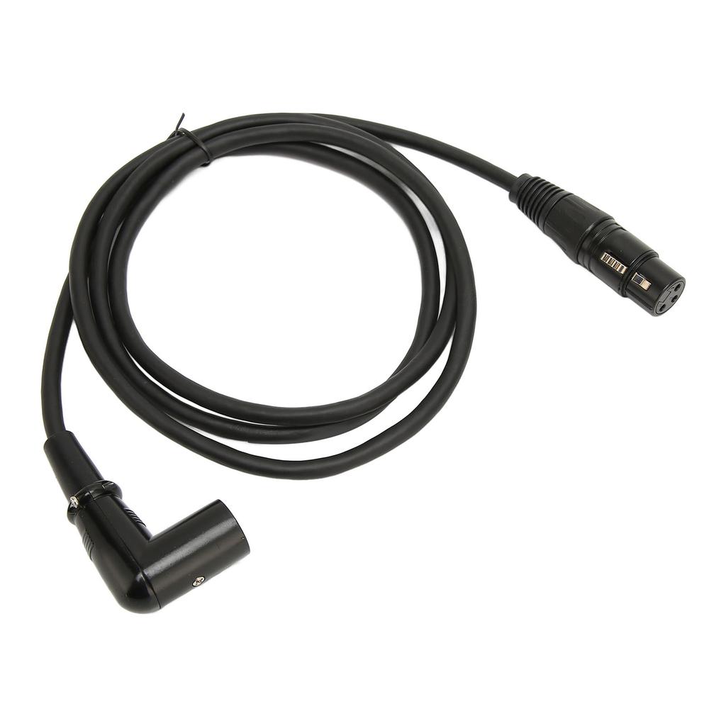 Звуковой кабель XLR угловой штекер-гнездо посеребренный 3-контактный микрофонный кабель XLR для динамика усилителя 4,9 фута