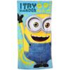 Пляжное полотенце - Minions - 140x70 см - 100% хлопок - 300 г/м² - Синее