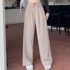 Свободные повседневные брюки Женские тренировочные брюки Брюки с широкими штанинами Ретро брюки-костюм с отворотами Женские