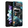 Hard PC Phone Case For Samsung Galaxy Z Flip 7 6 5 4 Black Cover For Galaxy Z Flip 3 Foldable Shockproof Cute Animal Raccoon Bag
